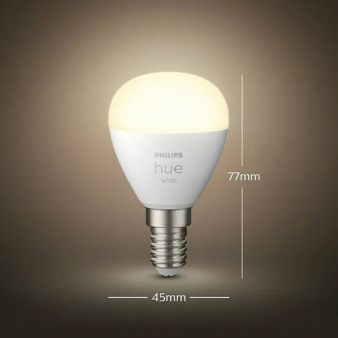 Philips Hue LED-Leuchtmittel Luster - E14, 5,7 W, Warmweiß, Tropfen, 1 Stk. - Stimmungsaufnahme