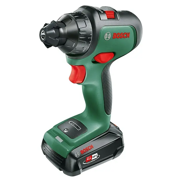 Bosch 18 V Power for All Akku-Bohrschrauber AdvancedDrill 18 - 18 V, 2 Akkus, 2,5 Ah, Leerlaufdrehzahl: 0 U/min - 1.250 U/min - Linke Seitenansicht