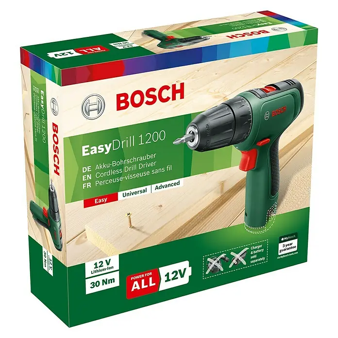 Bosch Akku-Bohrschrauber EasyDrill 1200 - 12 V, Ohne Akku - Vorderansicht