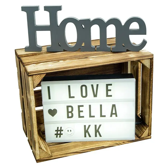 Holzkiste Bella - 40 x 25 x 30 cm, Braun - Anwendungsbeispiel