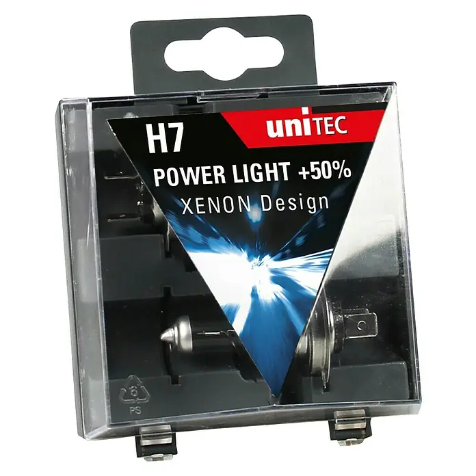 UniTEC Halogen-Scheinwerferlampe Power Light - ECE-Kategorie: H7, 1 Stk. - Vorderansicht