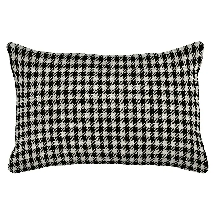 Cojín Cuadritos - Blanco/Negro, 30 x 50 cm, 100% poliéster - Vista descendente