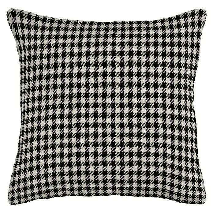 Cojín Cuadritos - Blanco/Negro, 45 x 45 cm, 100% poliéster - Vista descendente