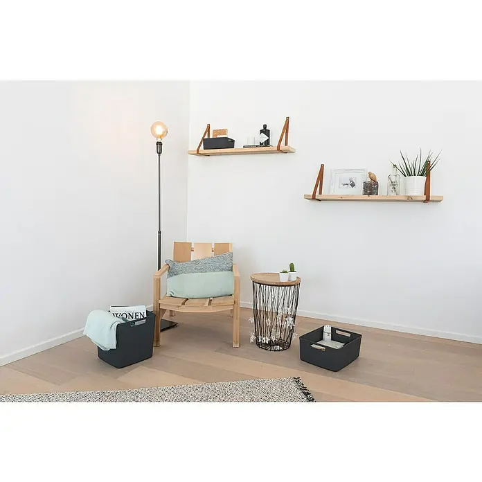 Curver Kutija za pohranjivanje Jute M - Anthrazit - D x Š x V: 36 x 27 x 15 cm, Plastika, Antracit - Živopisni prikaz