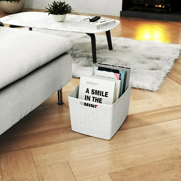 Curver Kutija za pohranjivanje Jute L - Creme - D x Š x V: 36 x 28 x 23 cm, Plastika, Kremasto - Živopisni prikaz