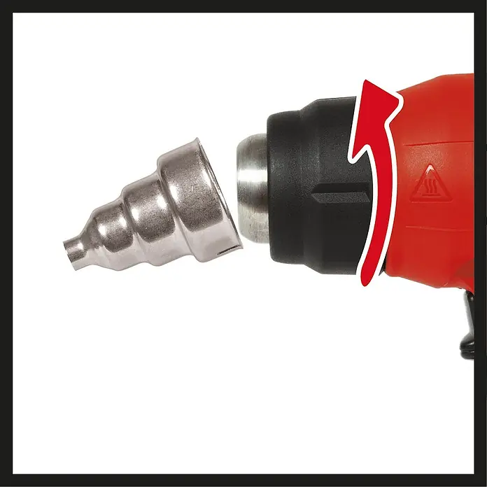 Einhell Power X-Change Akku-Heißluftgebläse TE-HA 18 Li-Solo - Ohne Akku, 18 V, Temperaturbereich: 350 °C - 550 °C - Detailaufnahme