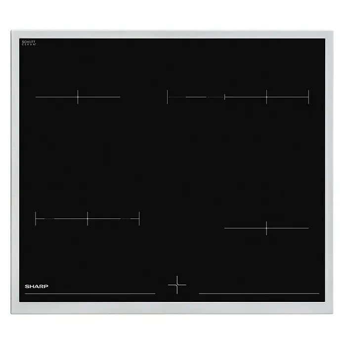 Sharp Einbauherd-Set K-62DX19BM1-EU - Anzahl Beheizungsarten: 8 Stk., Edelstahl/Schwarz - Ansicht von oben