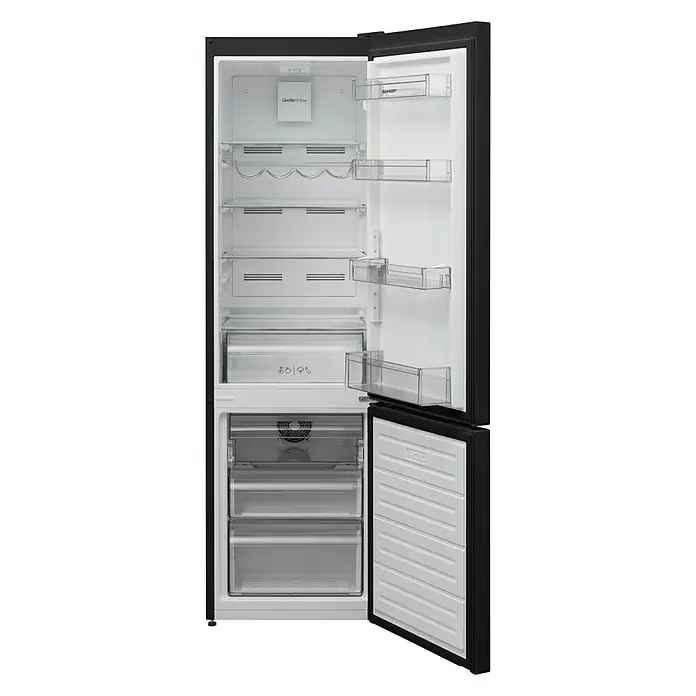 Sharp Kühl-Gefrierkombination SJ-BA05DTXKE-EU - Nutzinhalt Gesamt: 270 l, 59,5 x 54 x 180 cm, Anthrazit - Vorderansicht