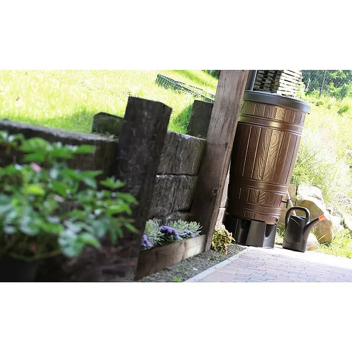 Regentonne Woodcan - 265 l, Braun - Stimmungsaufnahme