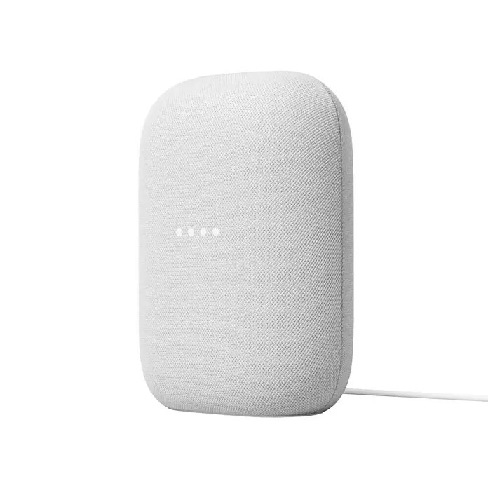 Google Nest Sprachgesteuerter Lautsprecher Audio - Kreide, Netzbetrieben - Diagonale Ansicht