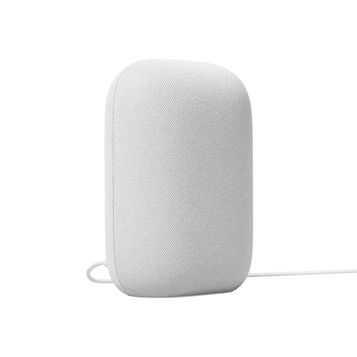 Google Nest Sprachgesteuerter Lautsprecher Audio - Kreide, Netzbetrieben - Diagonale Ansicht