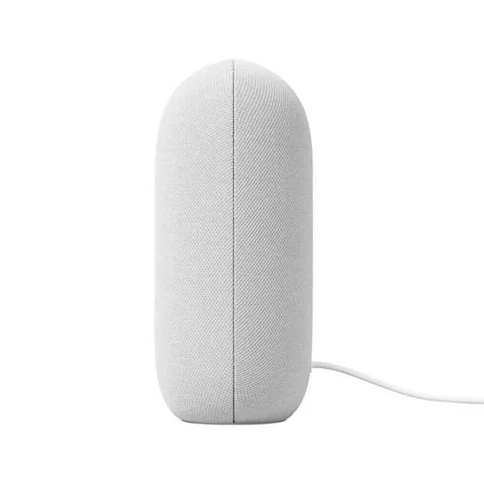 Google Nest Sprachgesteuerter Lautsprecher Audio - Kreide, Netzbetrieben - Linke Seitenansicht