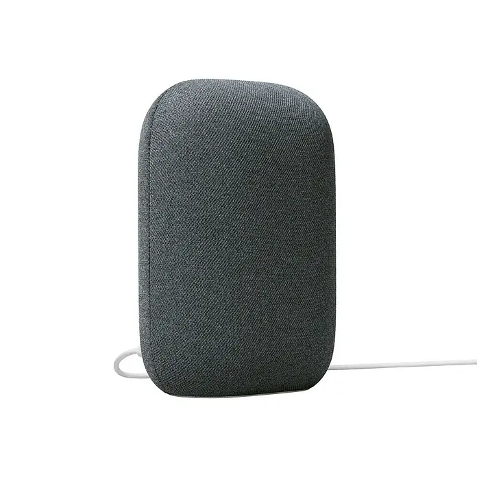 Google Nest Sprachgesteuerter Lautsprecher Audio - Carbon, Netzbetrieben - Diagonale Ansicht
