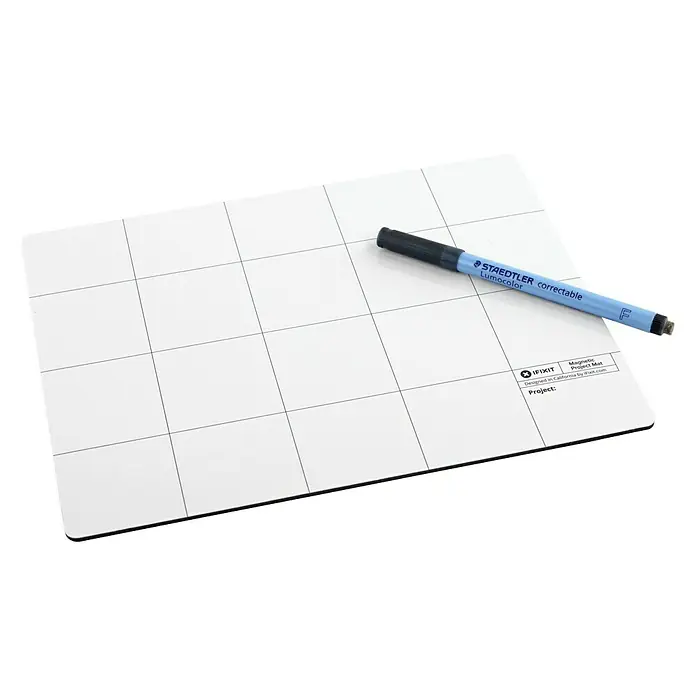 iFixit Unterlagsmatte Magnetic Projekt - L x B x H: 25,4 x 20 x 0,3 cm, Geeignet für: Smartphones - Ansicht von oben