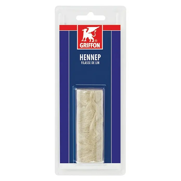 Griffon Hennep voor afdichting Blister 40 g - Geschikt voor: Loodgieterwerkzaamheden - Vooraanzicht