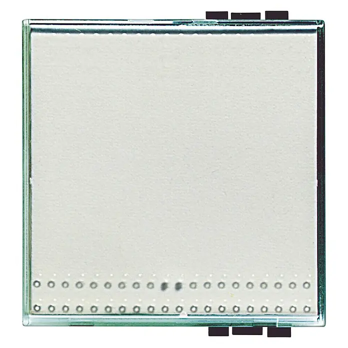 Bticino Living Light Pulsador tecla personalizable Doble - Transparente/Blanco, Montaje en la pared, Plástico - Vista frontal