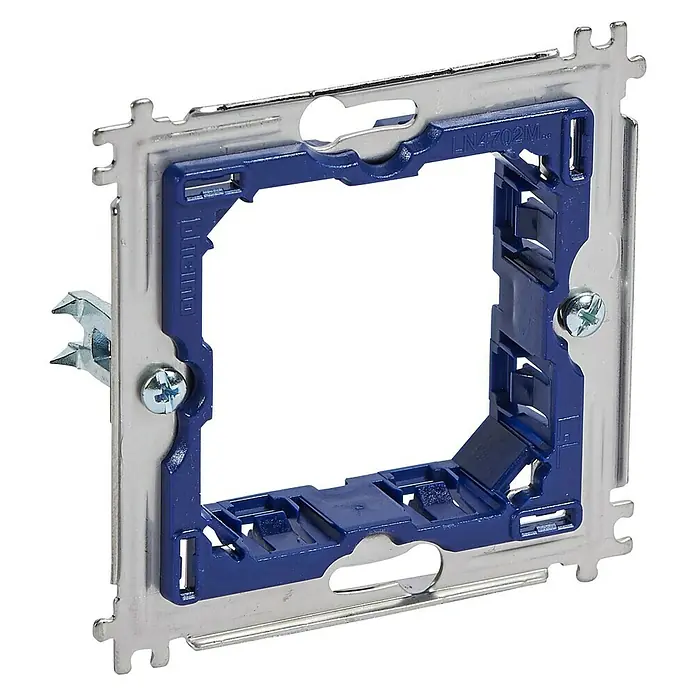 Bticino Living Light Mecanismo de enchufe Universal Garras - Plateado, Metal, Empotrado - Vista frontal