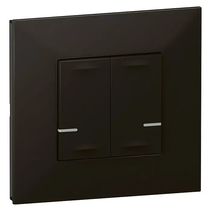 Legrand Valena Next with Netatmo Conmutador inalámbrico - 12 x 83 x 83 mm, Negro - Vista frontal