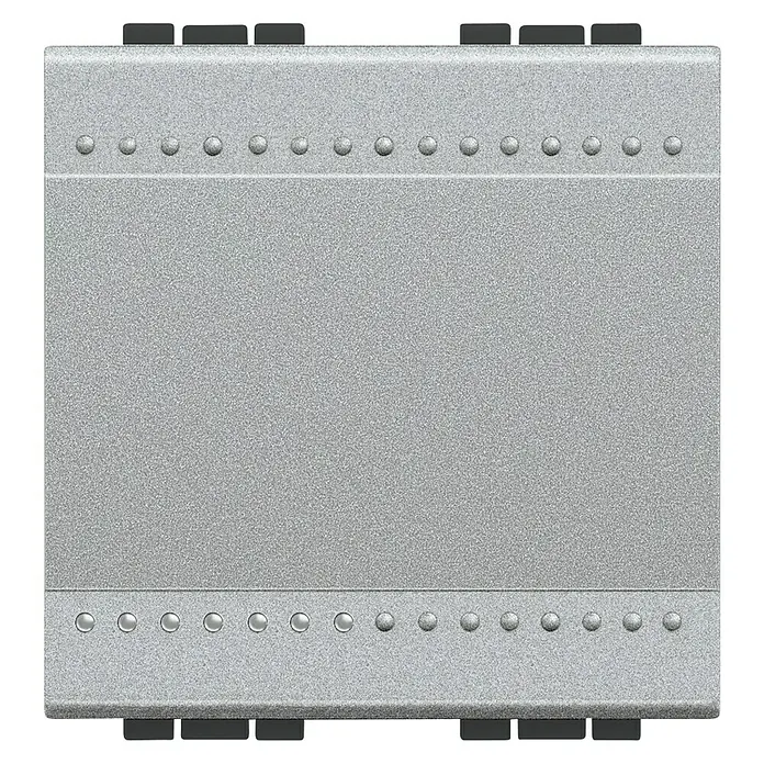 Bticino Living Light Conmutador Basculante 2M - Plateado, Montaje en la pared - Vista frontal