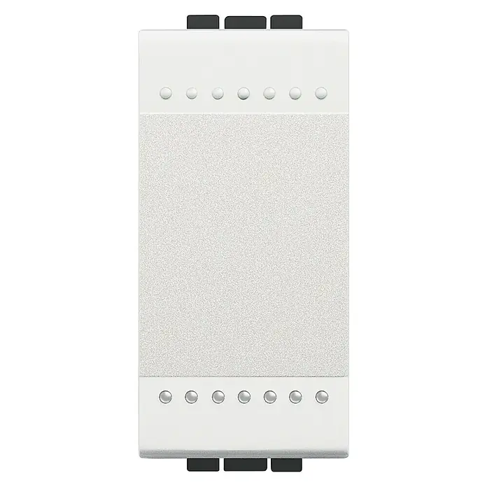 Bticino Living Light Pulsador Basculante 1M - Blanco, Montaje en la pared, Plástico, 16 A - Vista frontal