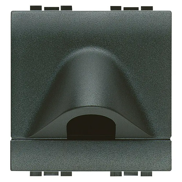Bticino Living Light Pasacables - Antracita, Diámetro: 9 mm - Vista frontal