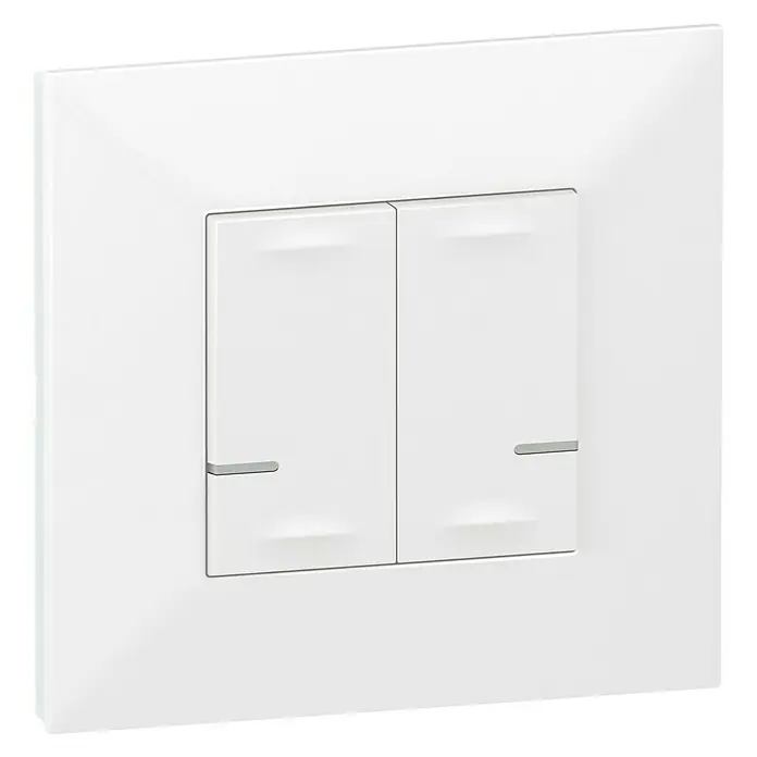 Legrand Valena Next with Netatmo Conmutador inalámbrico - 12 x 83 x 83 mm, Blanco - Vista frontal