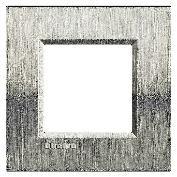 Bticino Living Light Marco - Acero, x 1, Plástico, Montaje en la pared - Vista frontal