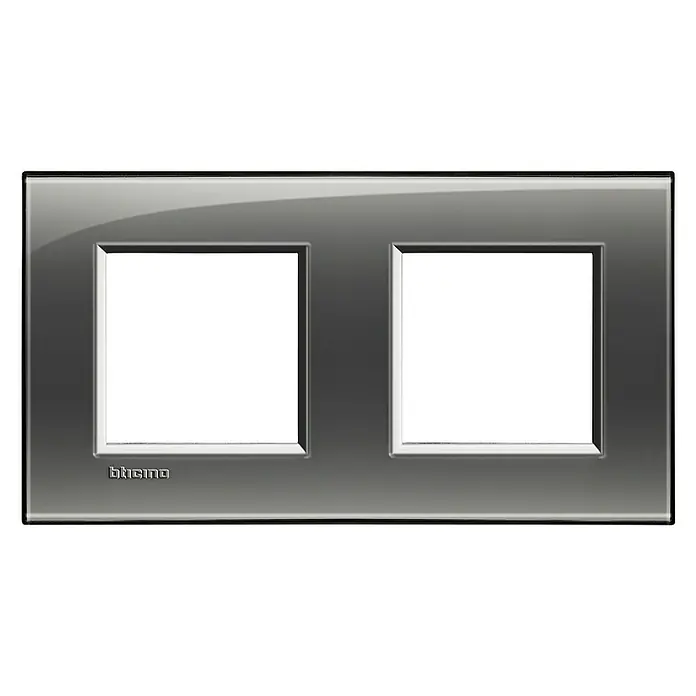 Bticino Living Light Marco fumé - x 2, Plástico, Montaje en la pared - Vista frontal