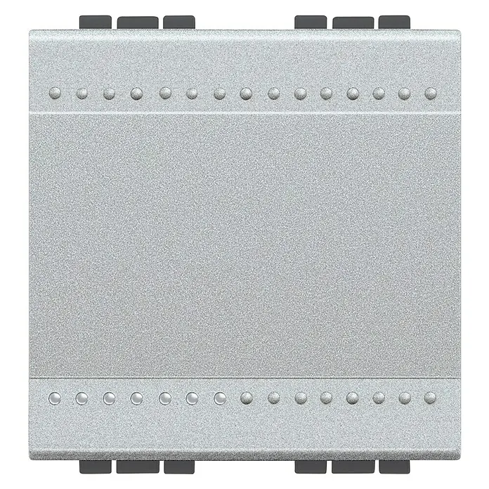 Bticino Living Light Cruzamiento basculante 2M - Plateado, Montaje en la pared, Plástico, 16 A - Vista frontal
