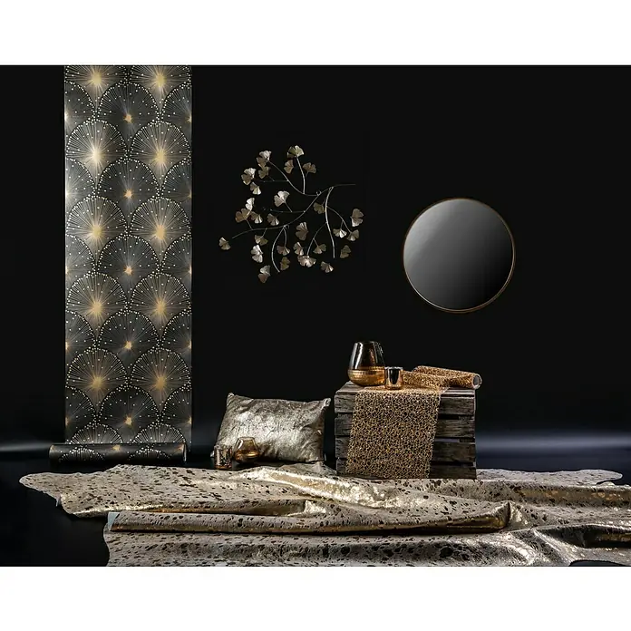 Esbeco Deko-Kuhfell Gefleckt - Gold, 100 % Echtfell, Fläche ca.: 3,5 m² - Stimmungsaufnahme