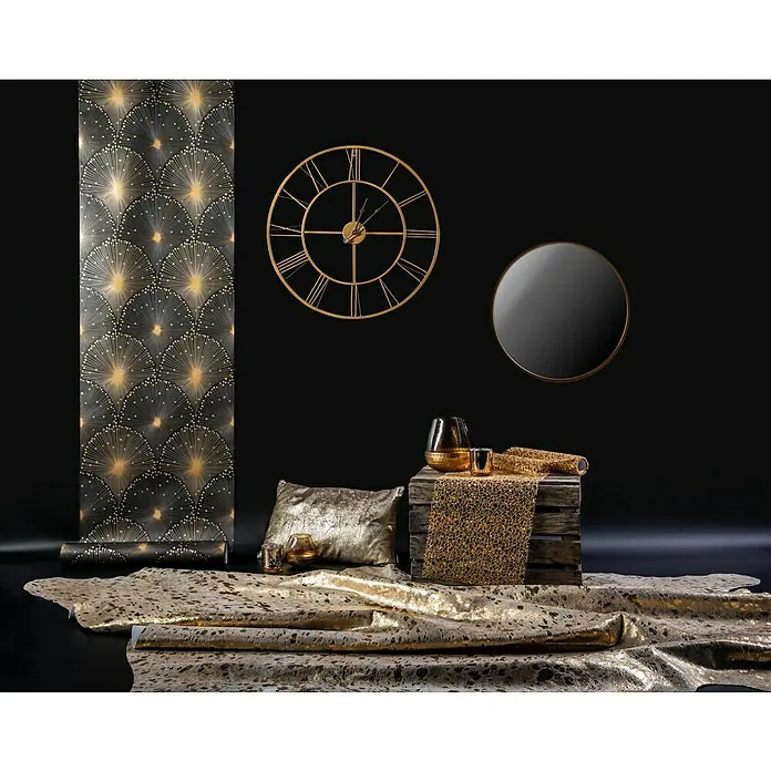 Esbeco Deko-Kuhfell Gefleckt - Gold, 100 % Echtfell, Fläche ca.: 3,5 m² - Stimmungsaufnahme