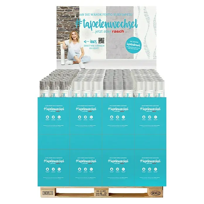 Rasch Tapetenwechsel Vliestapete - Beige, Betonoptik, 10,05 x 0,53 m