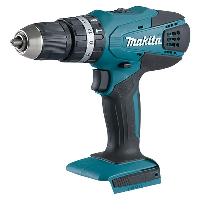 Bosch Taladro atornillador percutor de batería HP457DWE - 18 V, Iones de litio, 1,5 Ah, Número de revoluciones de marcha en vacío: 0 r.p.m. - 1.400 r.p.m. - Vista angular