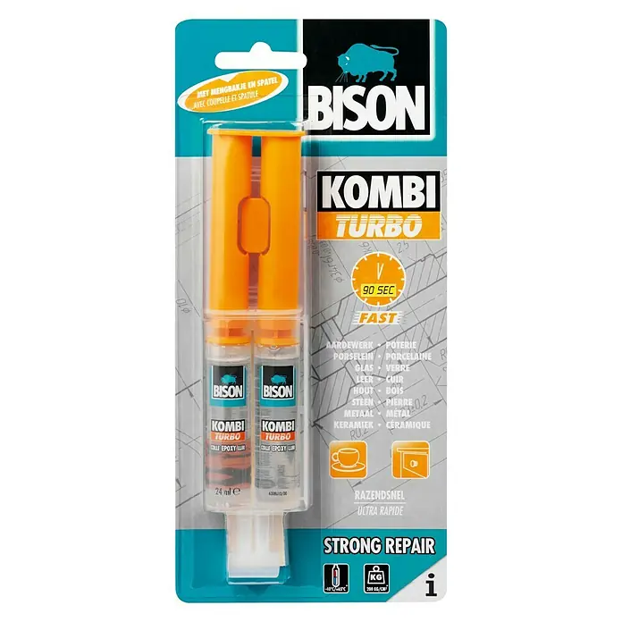 Bison Kombi 2-componentenlijm Turbo - 24 ml - Vooraanzicht