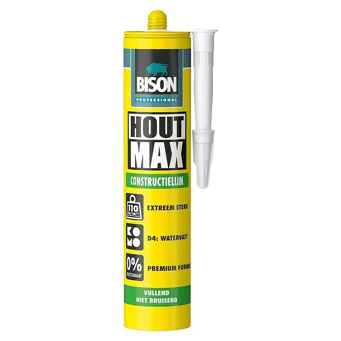 Bison Professional Constructielijm Hout Max - Patroon, 380 g - Vooraanzicht
