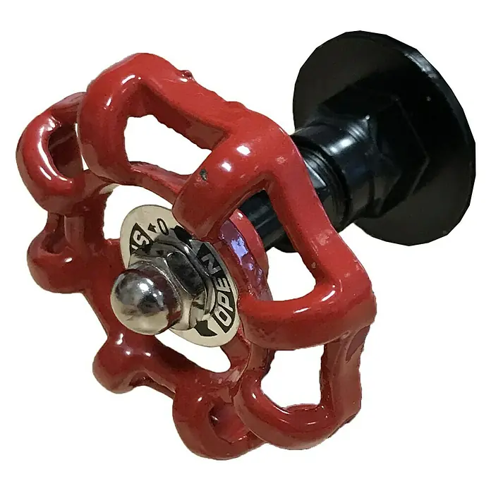 Walteco Rusticline Absperrventil Tube - Stahl, Schwarz - Diagonale Ansicht
