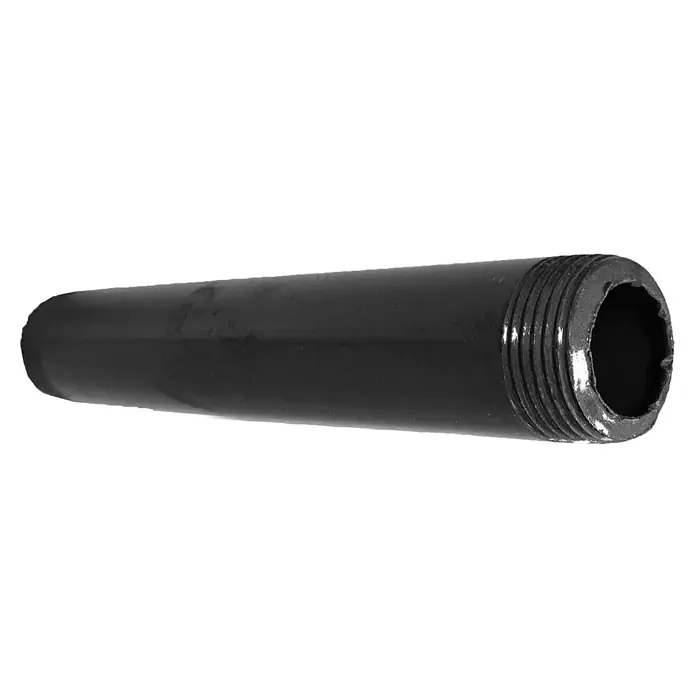 Walteco Rusticline Rohr Tube - Länge: 100 mm, Stahl, Schwarz - Diagonale Ansicht