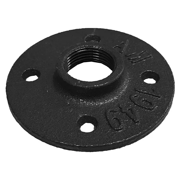 Walteco Rusticline Flanschplatte Tube - Durchmesser: 85 mm, Stahl, Schwarz - Ansicht von oben