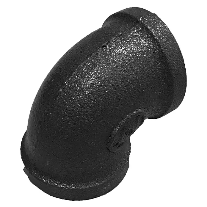 Walteco Rusticline Schraubwinkel Tube - Stahl, Schwarz, Winkel: 90 ° - Diagonale Ansicht