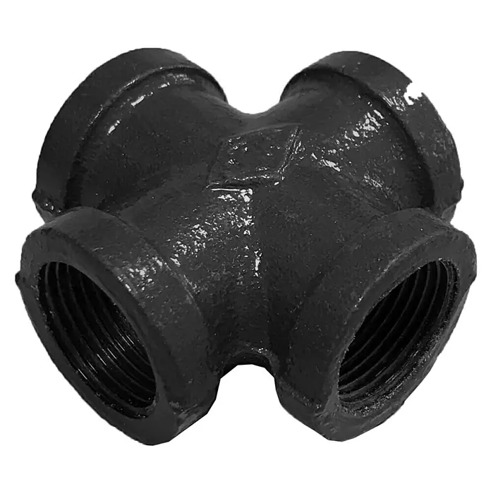 Walteco Rusticline Kreuzstück Tube - Stahl, Schwarz - Diagonale Ansicht