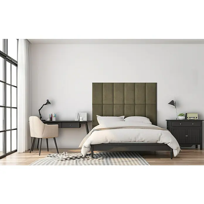 Fllow Deko-Wandpolster Velvet - Taupe, 60 x 30 cm - Stimmungsaufnahme