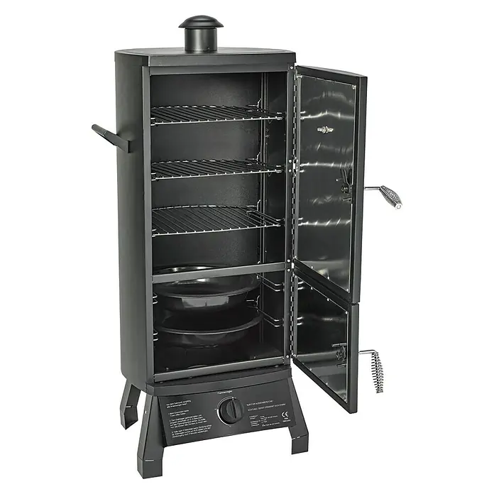 El Fuego Smoker L - Anzahl Brenner: 1, Hauptgrillfläche: 32 x 31 cm, 3,5 kW - Vorderansicht