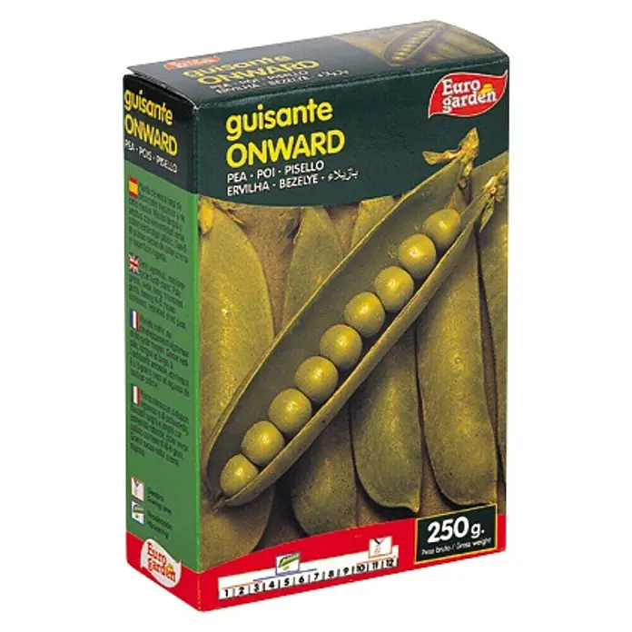 Euro Garden Semillas de vegetales Guisante Onward - Cosecha: Marzo - Vista angular