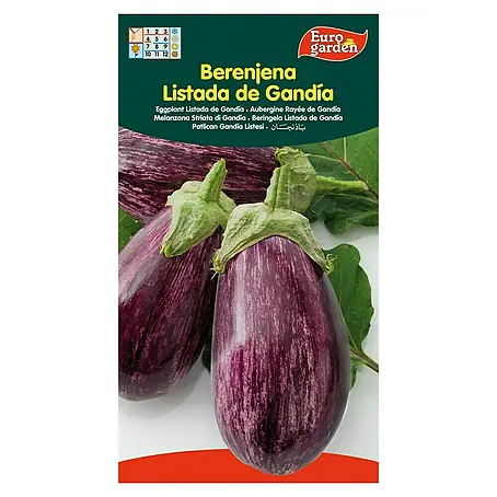 Euro Garden  Semillas de vegetales Berenjena listada de Gandía