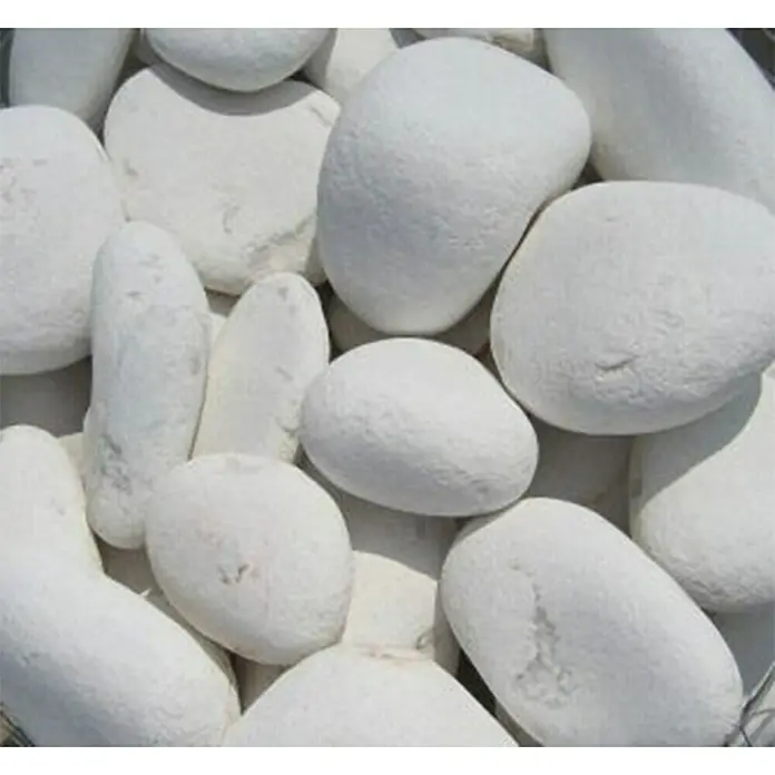 BHS Zaragoza Canto rodado Macael - Blanco, Grano: 40 mm - 100 mm, 23 kg - Primer plano