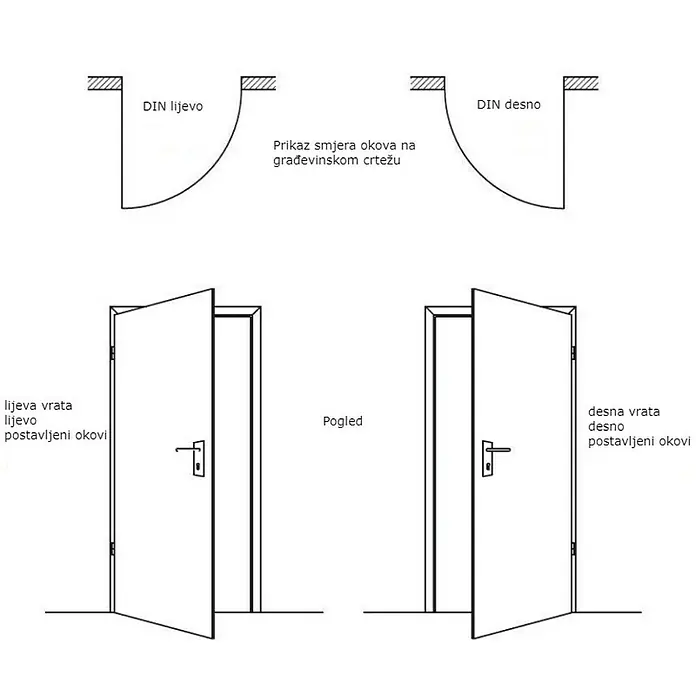 Doornite Sobna vrata - D x Š x V: 39 x 750 x 2.000 mm, DIN desno, Hrast