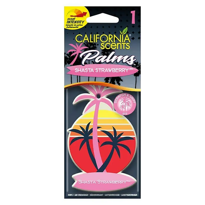 California Scents Lufterfrischer Palms Paper - Shasta Strawberry - Ansicht von oben