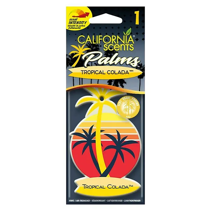 California Scents Lufterfrischer Palms Paper - Tropical - Ansicht von oben