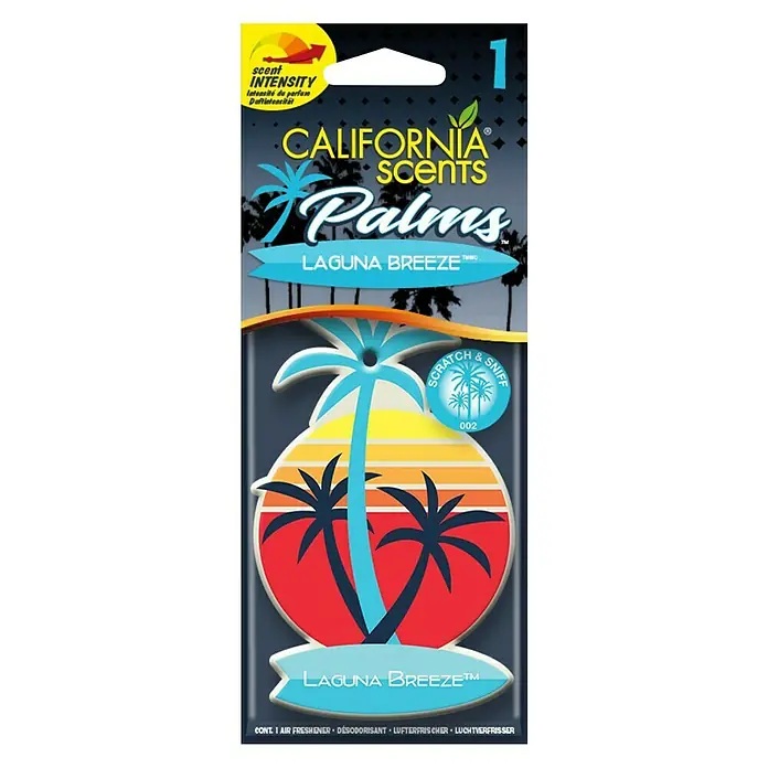 California Scents Lufterfrischer Palms Paper - Laguna Breeze - Ansicht von oben