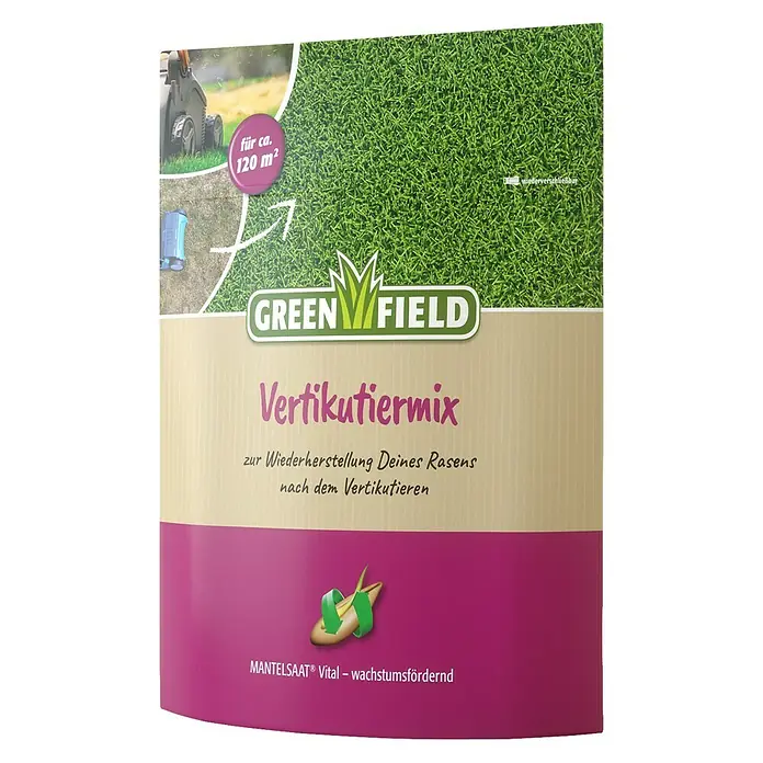 Greenfield Nachsaat-Rasen Vertikutiermix - 2,5 kg, 120 m² - Vorderansicht
